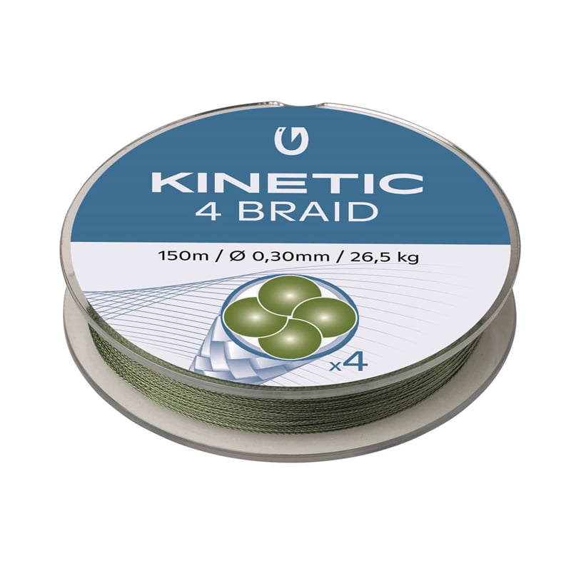 Kinetic 4 Braid 150m 0,12mm 10,3kg Dusty Green